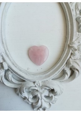 Талисман за любов - Сърце от Розов Кварц размер XXL плоско